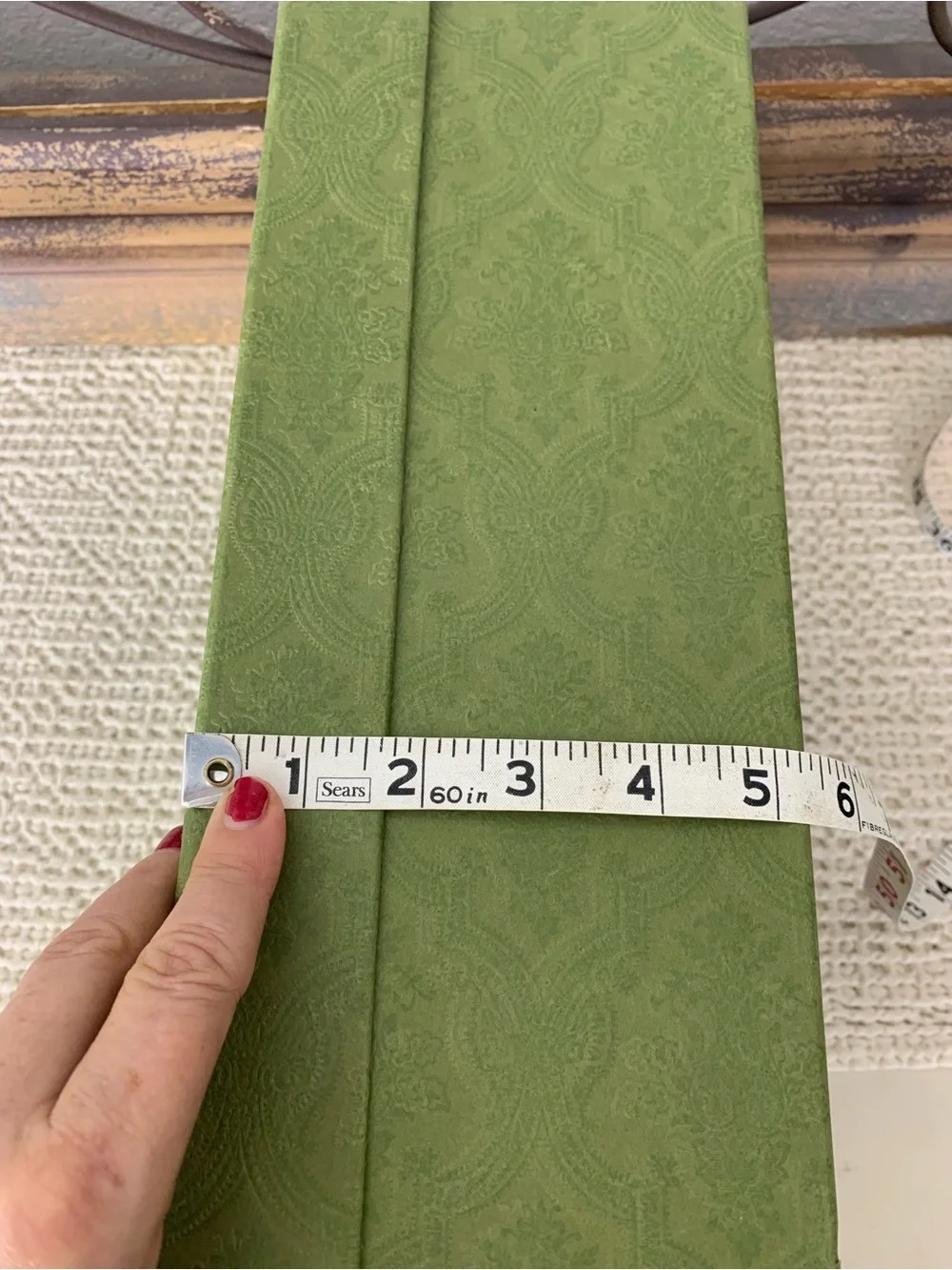 Authentic Gucci Olive Green Embossed Logo Empty Shoe Box, Gift Decor 14.5x8.5x25